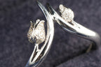 Shaun Leane Maybell 18ct white gold diamond pave ring, London hallmarked, boxed with receipt