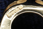 9ct yellow gold open link bracelet, 190 mm, UK hallmarked
