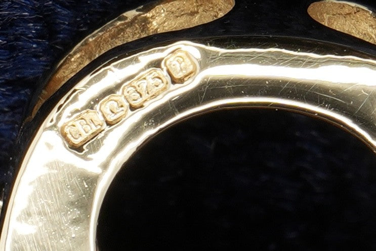 9ct yellow gold open link bracelet, 190 mm, UK hallmarked