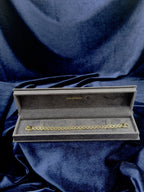 9ct yellow gold open link bracelet, 190 mm, UK hallmarked