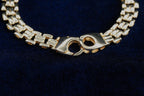 9ct yellow gold open link bracelet, 190 mm, UK hallmarked