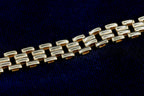 9ct yellow gold open link bracelet, 190 mm, UK hallmarked