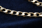 Solid 9ct yellow gold curb bracelet, 18.5 cm, hallmarked