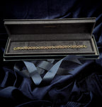 9ct tricolour gold fancy link bracelet, 18.7 cm, Sheffield hallmarked
