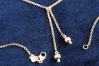 9ct gold fine belcher link necklace, 45.5 cm, Sheffield hallmarked