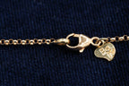 9ct gold fine belcher link necklace, 45.5 cm, Sheffield hallmarked