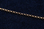 9ct gold fine belcher link necklace, 45.5 cm, Sheffield hallmarked
