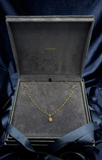 9ct gold belcher chain necklace with hedgehog charm, hallmarked