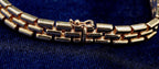 9ct yellow gold Italian brick link bracelet, hallmarked
