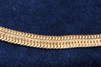 9ct yellow gold open mesh effect bracelet, Sheffield hallmarked