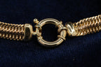 9ct yellow gold open mesh effect bracelet, Sheffield hallmarked