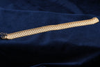 9ct yellow gold open mesh bracelet, hallmarked