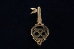 Solid 9ct yellow gold 18th birthday key charm, hallmarked