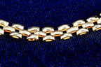 9ct yellow gold panther link bracelet, 20 cm, 8 g, hallmarked