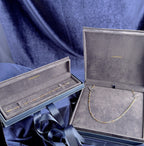 9ct rose and white gold curb and bar link necklace and bracelet set, London hallmarked