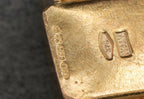 9ct yellow gold open mesh bracelet, hallmarked