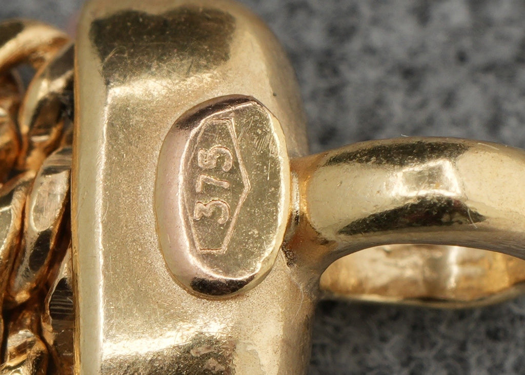 9ct yellow gold open mesh effect bracelet, Sheffield hallmarked