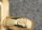 9ct yellow gold open mesh effect bracelet, Sheffield hallmarked
