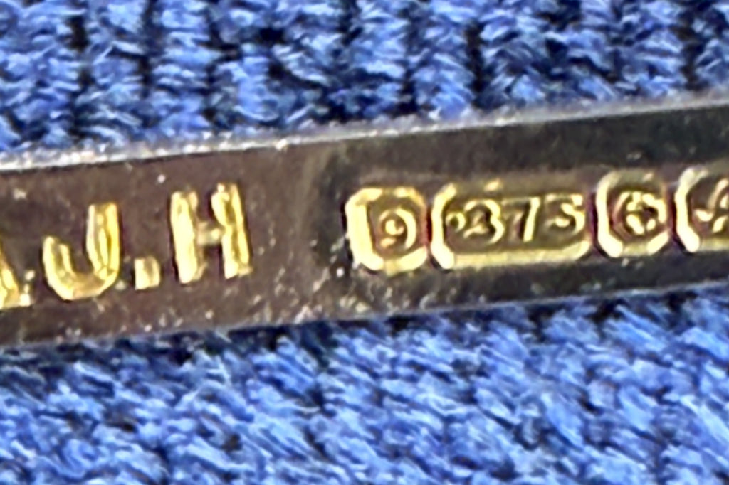 9ct gold GRAMPA bar brooch, Birmingham hallmarked