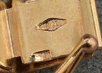 9ct yellow gold open mesh bracelet, hallmarked