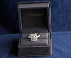 V&Co 18ct white gold Art Deco diamond panel ring, London hallmarked 750