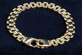 9ct yellow gold open link bracelet, 190 mm, UK hallmarked
