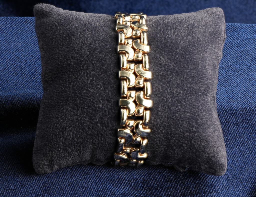 Solid 9ct gold fancy link bracelet, 18 cm, 23.02 g, hallmarked