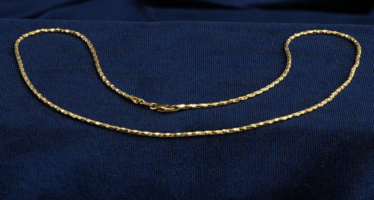 Solid 9ct gold Italian chain necklace, 46 cm, Sheffield hallmarked