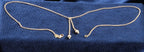9ct gold fine belcher link necklace, 45.5 cm, Sheffield hallmarked
