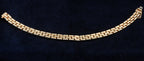 9ct yellow gold Italian brick link bracelet, hallmarked