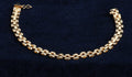 9ct yellow gold panther link bracelet, 20 cm, 8 g, hallmarked