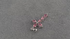 9ct White Gold Padparadscha Sapphire Diamond Cross Pendant 1.5g 375 Hallmarked