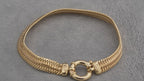 9ct yellow gold open mesh effect bracelet, 190mm