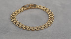 9ct yellow gold open link bracelet, 190mm