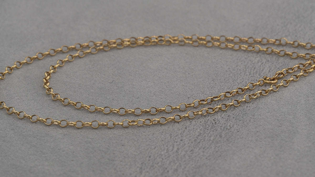 9ct gold chain, 58cm