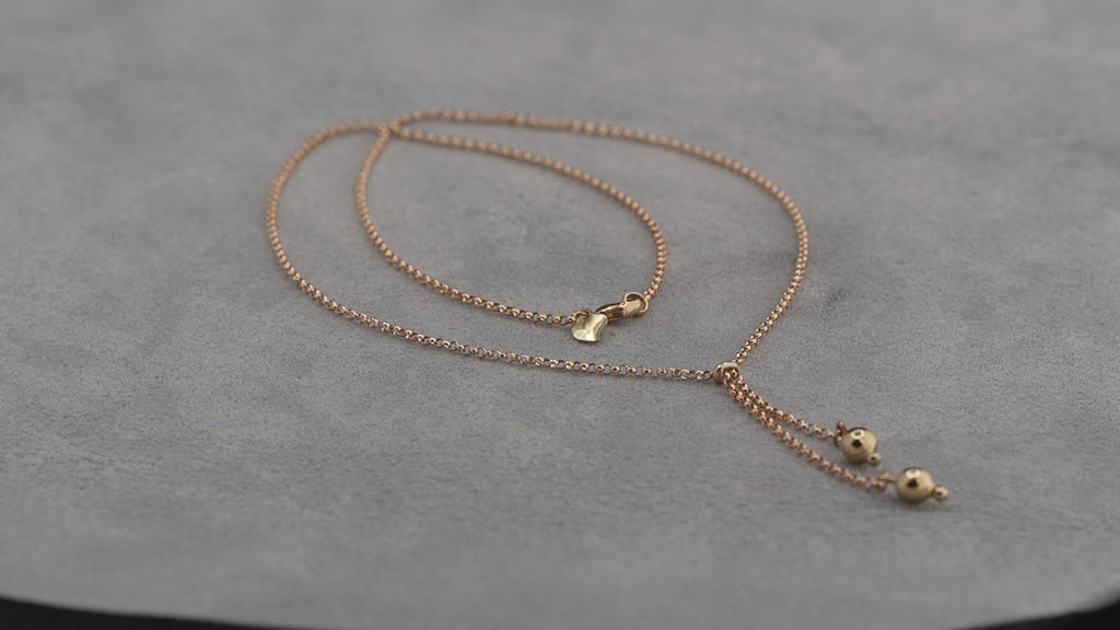 9ct gold fine link necklace
