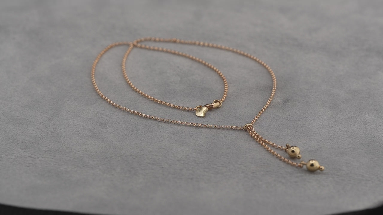 9ct gold fine link necklace