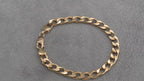 Gents 9ct gold curb bracelet, 18.5cm