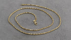 Solid 9ct Gold Italian Chain Necklace 46cm 6.3g 375 Hallmarked