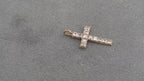 9ct Gold Cubic Zirconia Cross Pendant (stone confirmed CZ)